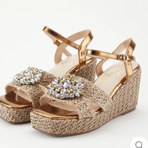 AZURA ELOQUENT PLATFORM WEDGE SANDALS, women's size EU 37, US size 6.5